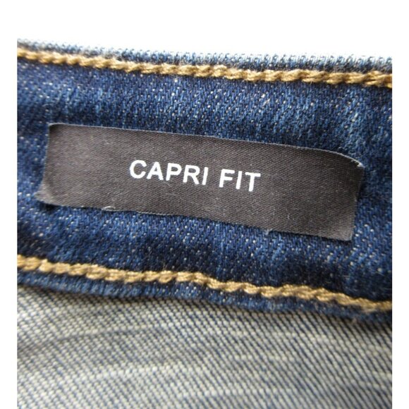 Judy Jeans 7 Blue Capri Fit Denim Grunge Distressed Pants Juniors - Picture 11 of 13